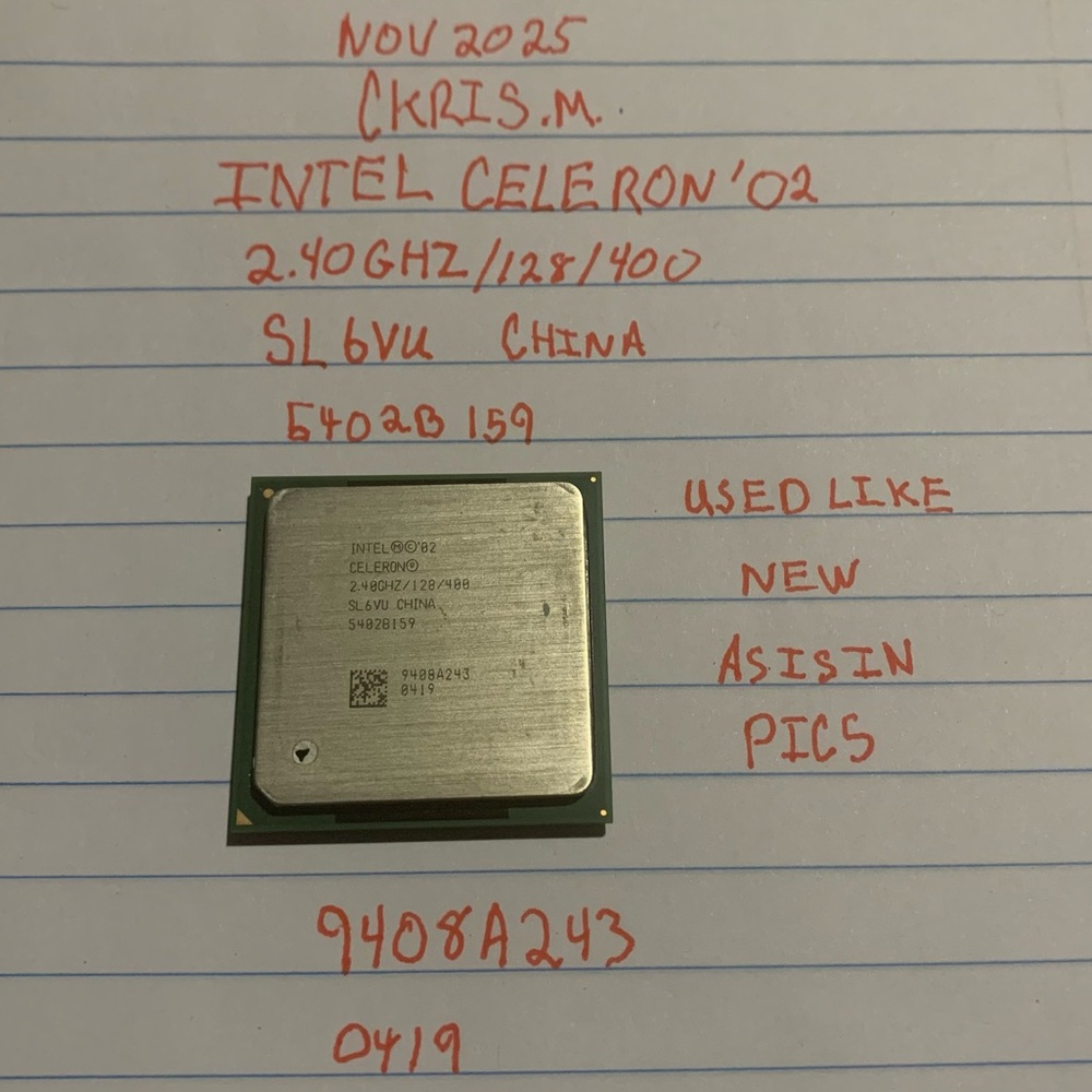 Intel Celeron Processor ‘02/2.40ghz Like New